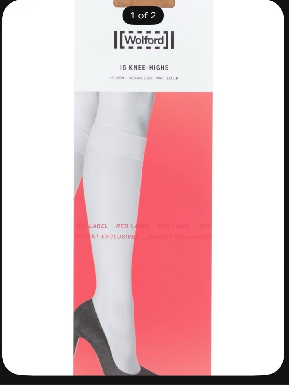Wolford 15 den seamless mat look knee-highs in beige